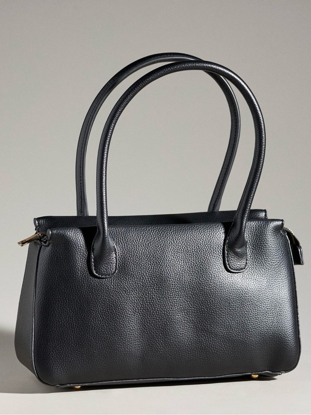 AOTA Marilyn Satchel Black Vegan Leather Anthropologie NWT Sold Out Top Handle